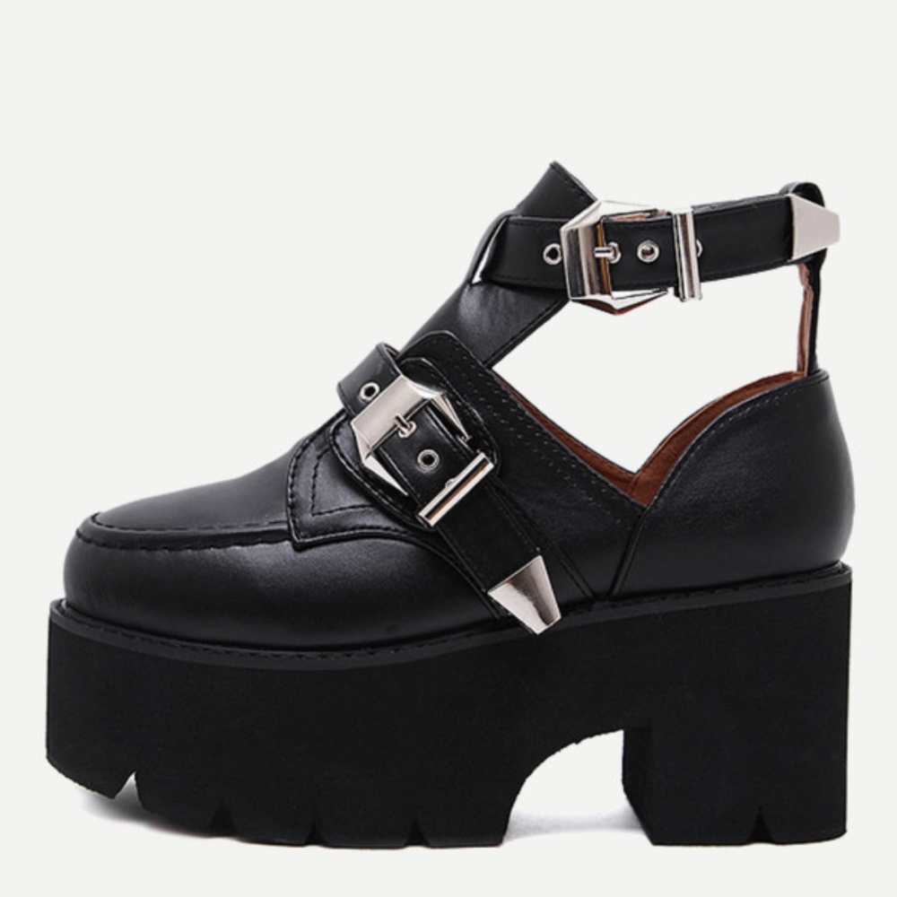 Platform booties, Size 7, Like new